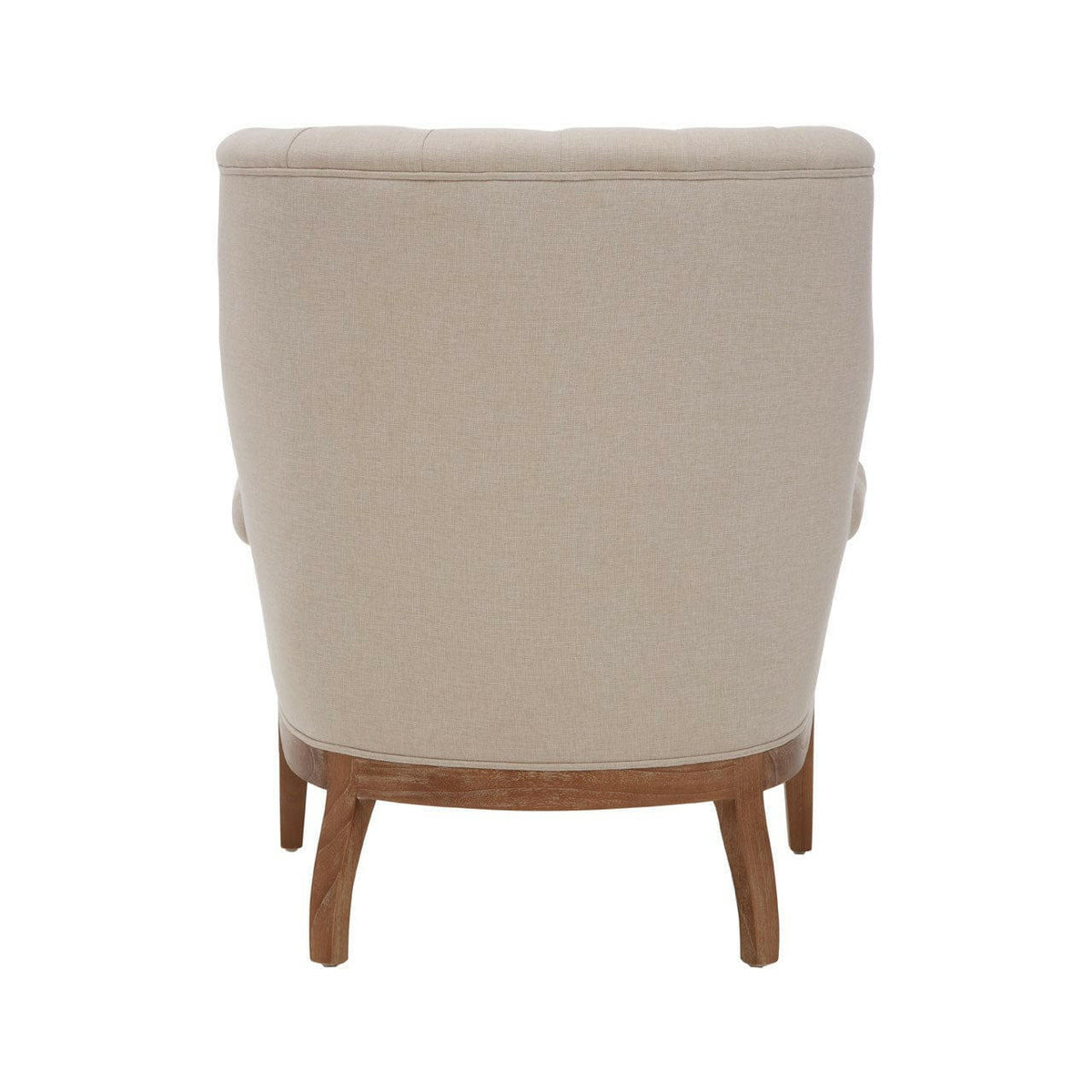 Cabra Cream Fabric Chair With Straight Legs.
