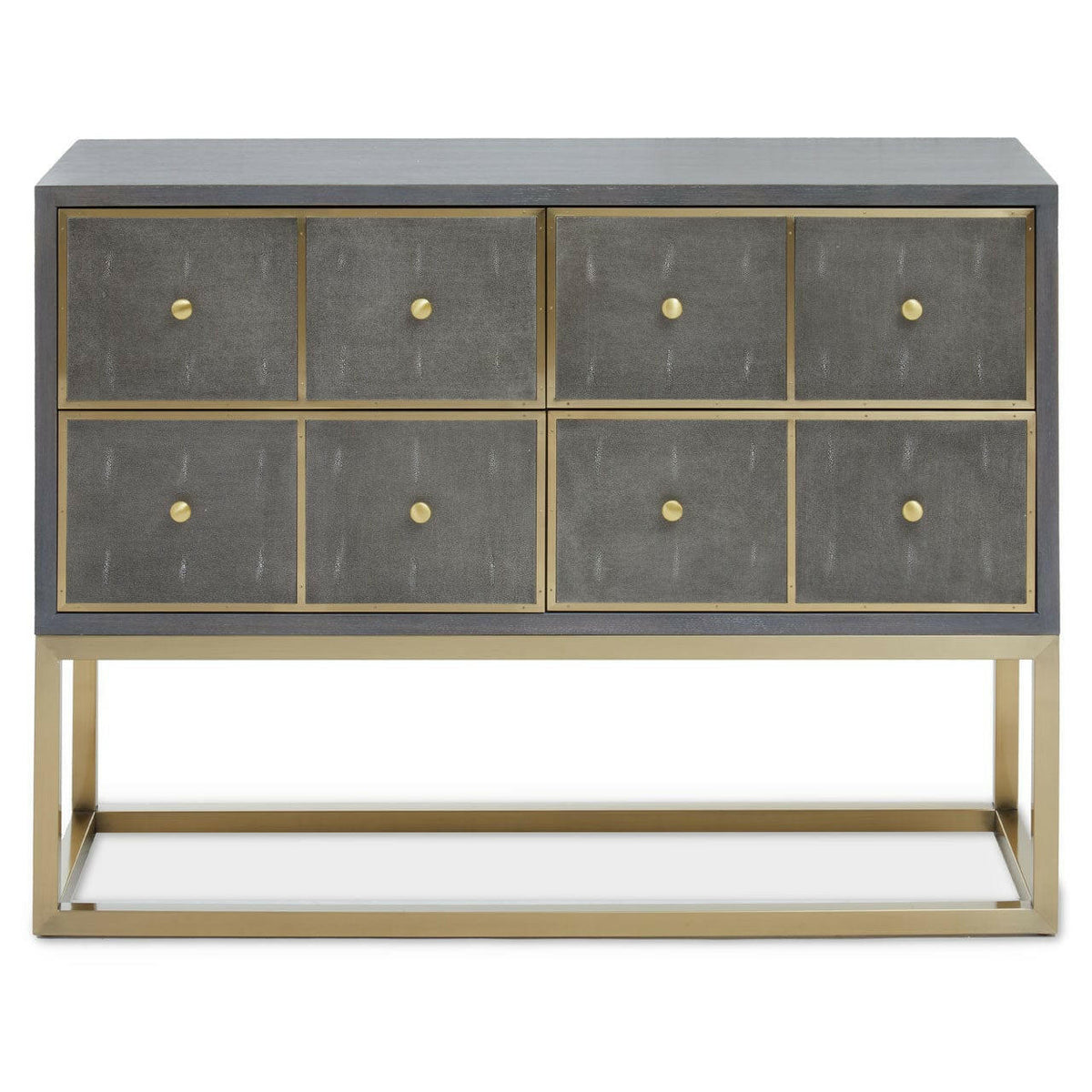 Deskey Four Drawer Console Table.