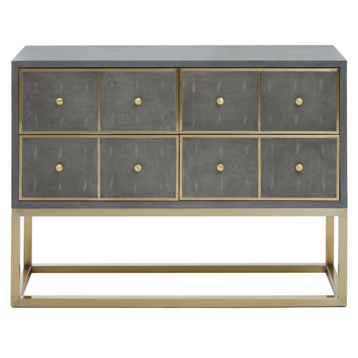 Deskey Four Drawer Console Table.