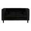 Hamilton Interiors, Elisea 2 Seat Black Velvet Sofa - House of Isabella UK