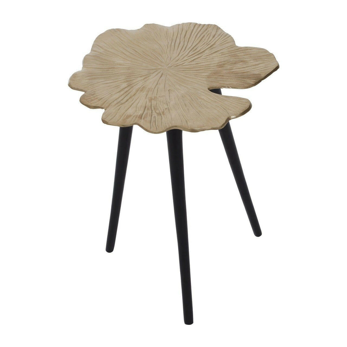 Gold Ginkgo Small Side Table.