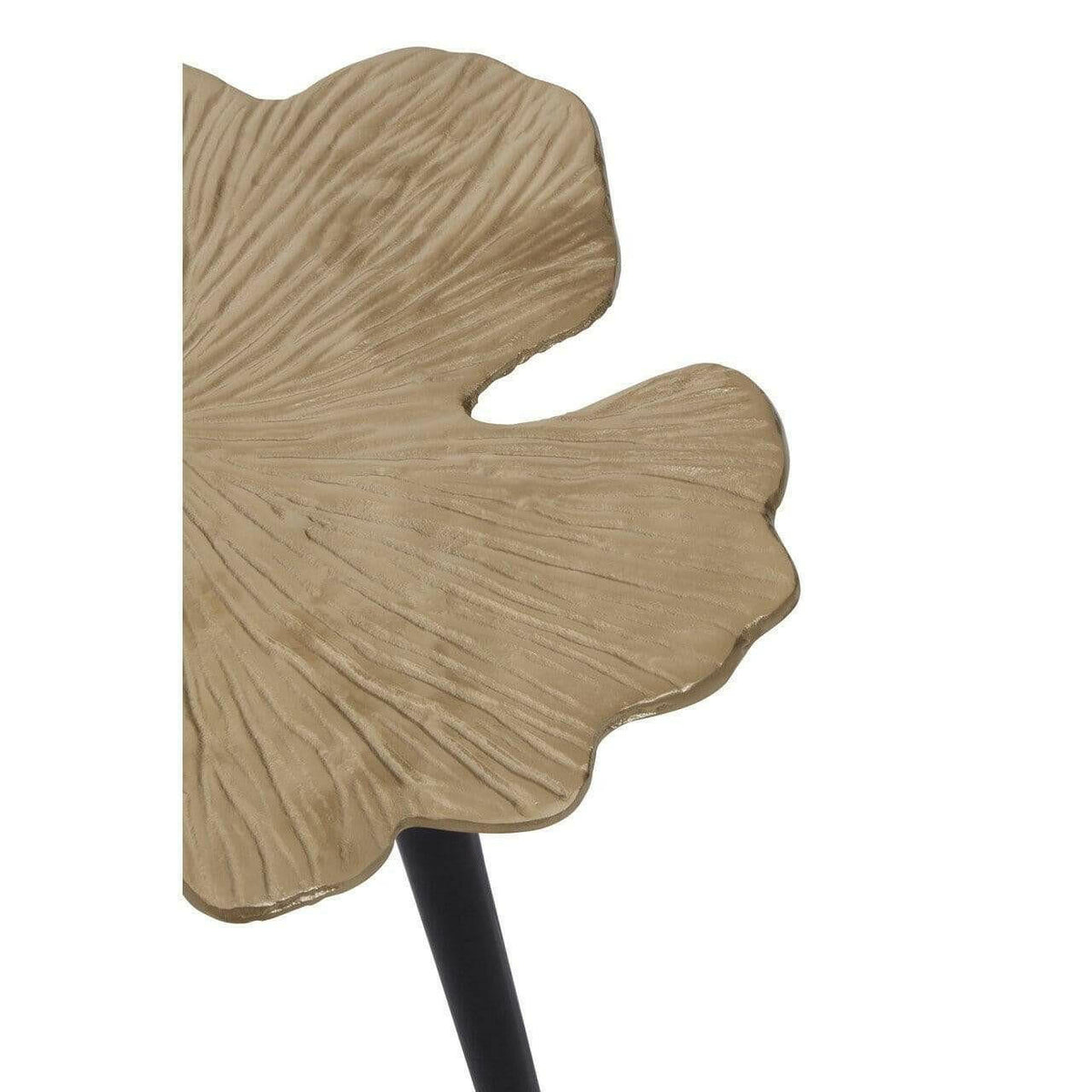 Gold Ginkgo Small Side Table.
