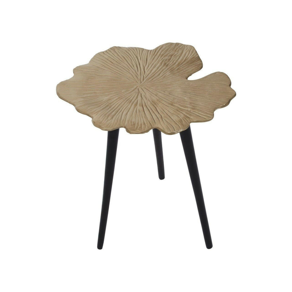 Gold Ginkgo Small Side Table.