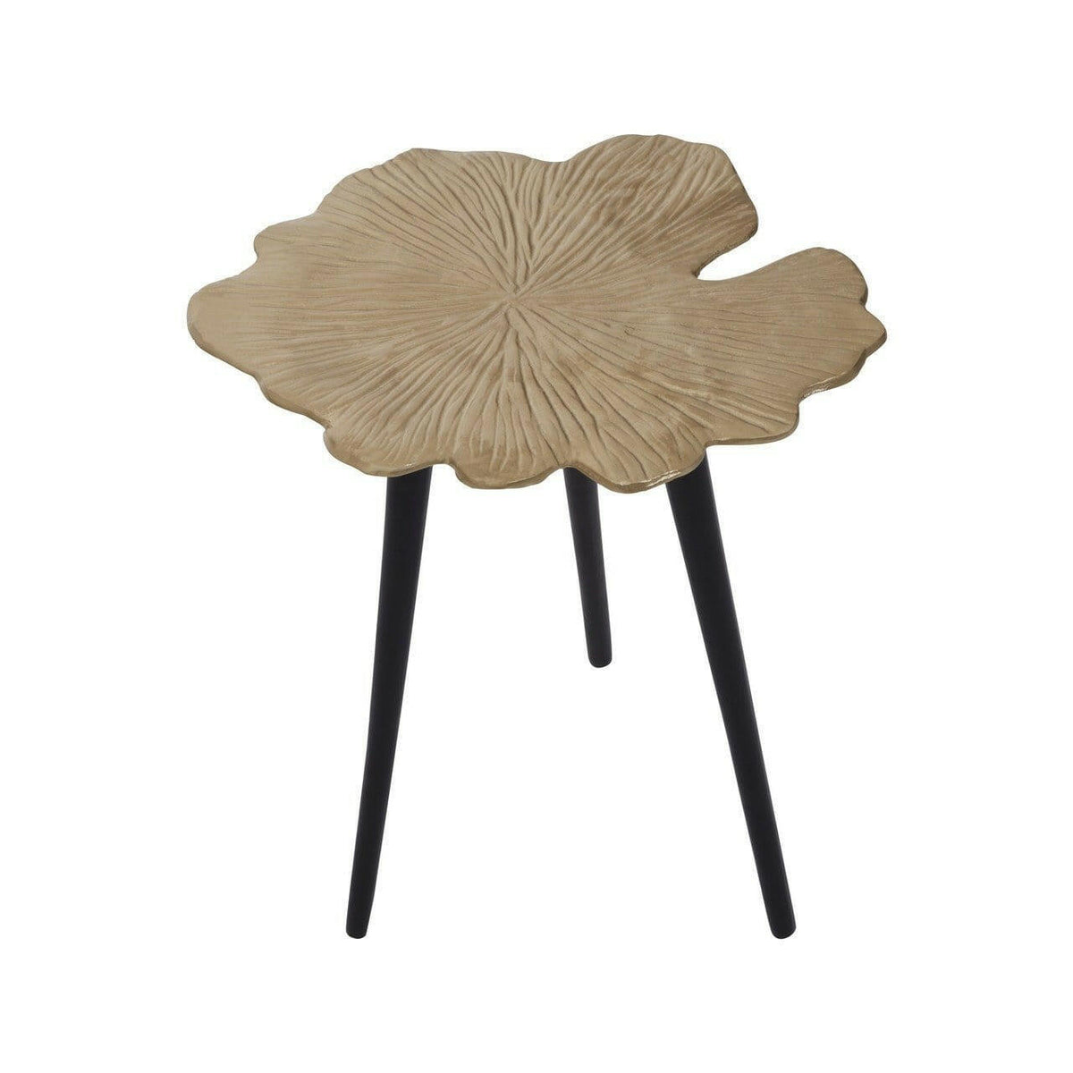 Gold Ginkgo Small Side Table.
