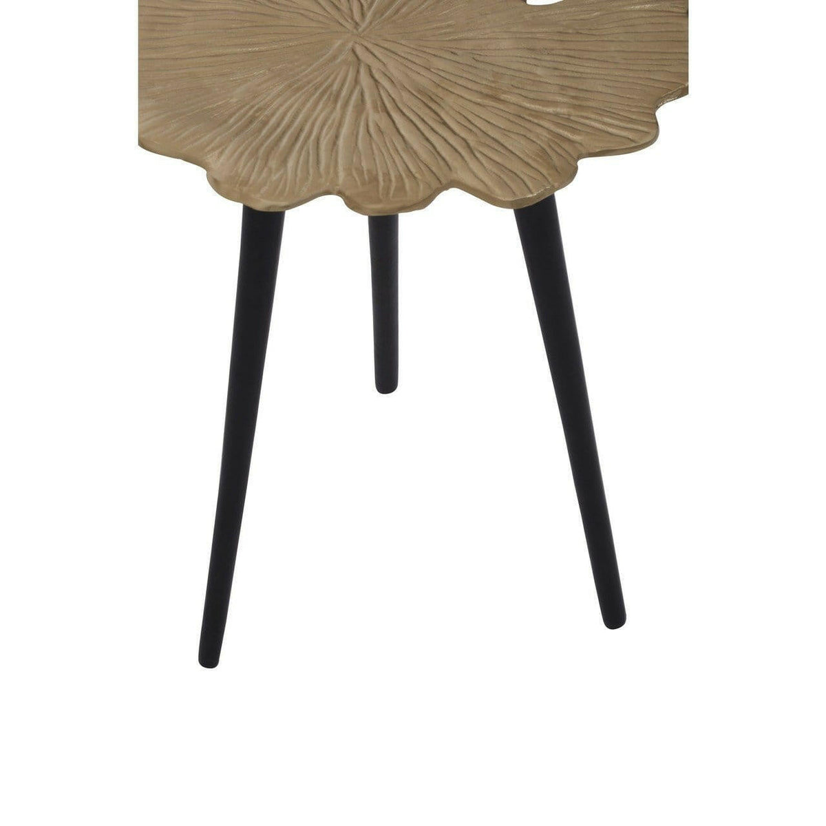 Gold Ginkgo Small Side Table.