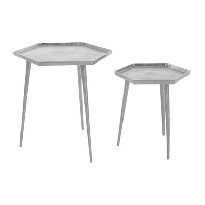 Hamilton Interiors Living Halle Set Of 2 Hexagonal Side Tables House of Isabella UK