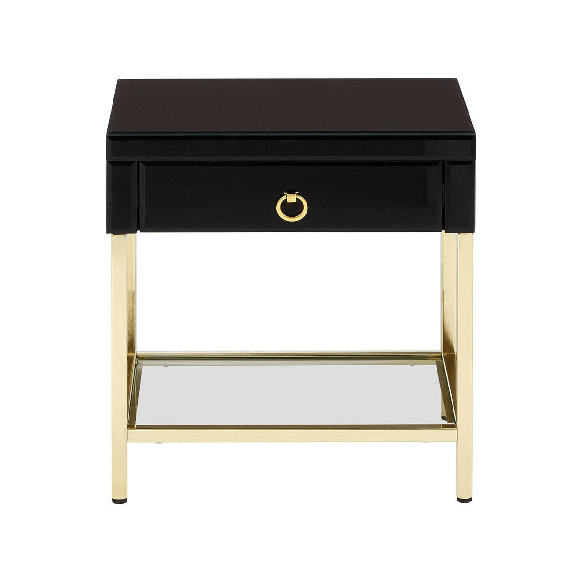 Hamilton Interiors Living Kensington Townhouse Gold Finish Side Table House of Isabella UK