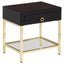 Hamilton Interiors Living Kensington Townhouse Gold Finish Side Table House of Isabella UK