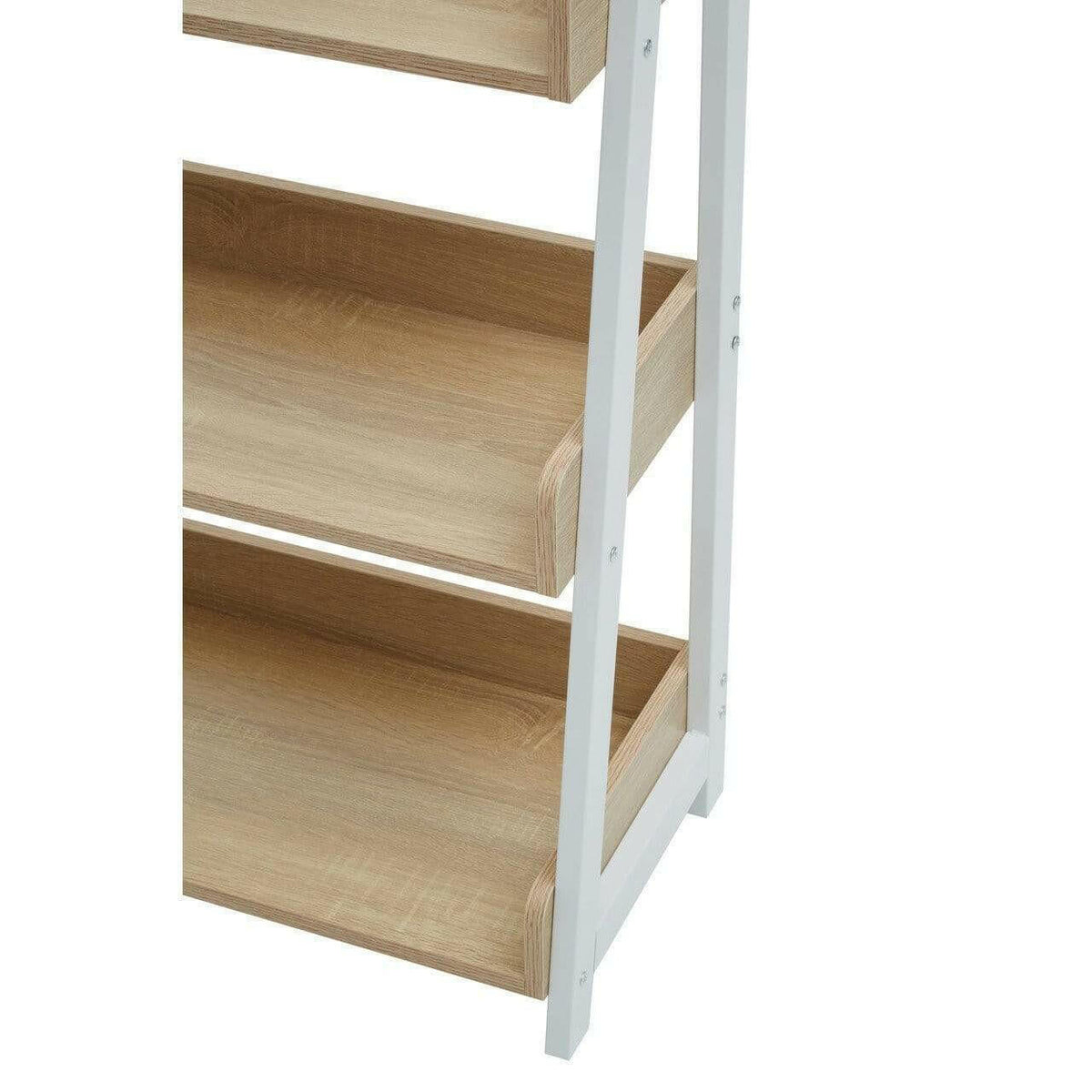 Kitsey Five Tier Light Oak Shelf Unit.