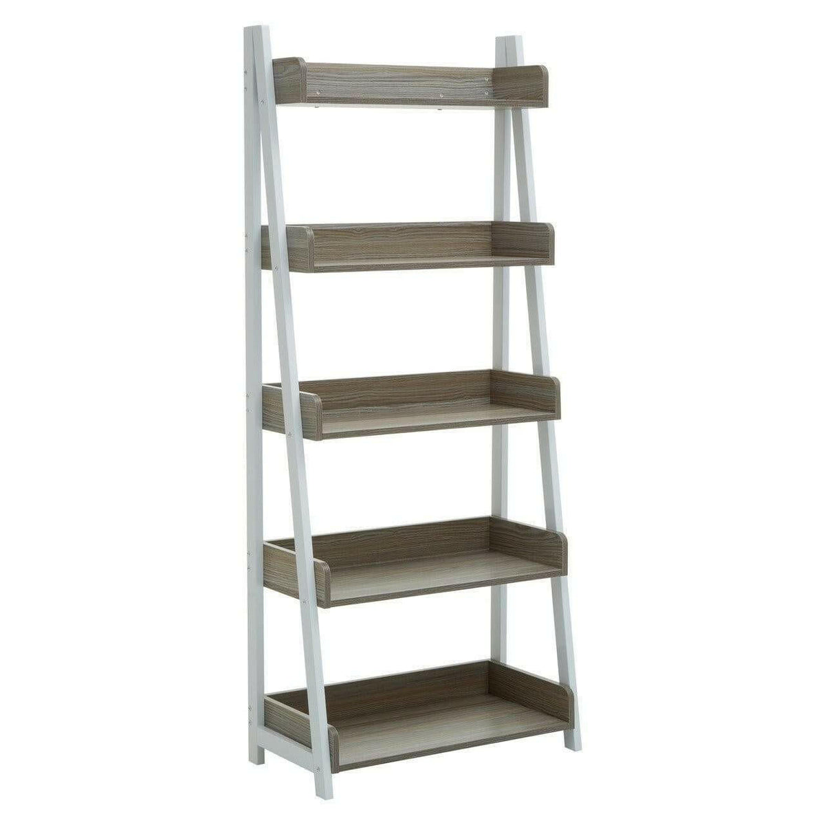 Kitsey Five Tier Natural Oak Shelf Unit.