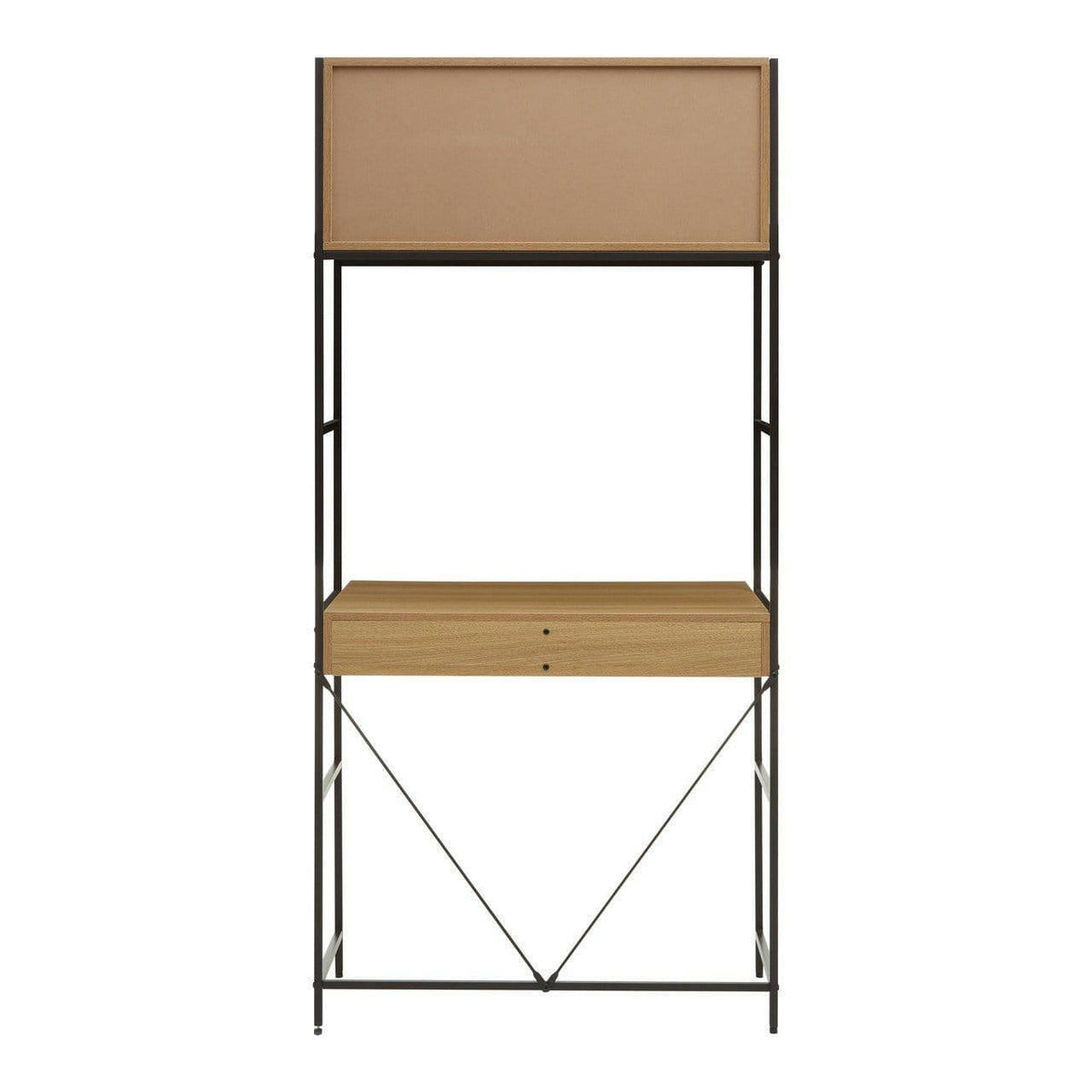 Kitsey Natural Oak Effect Modular Desk.