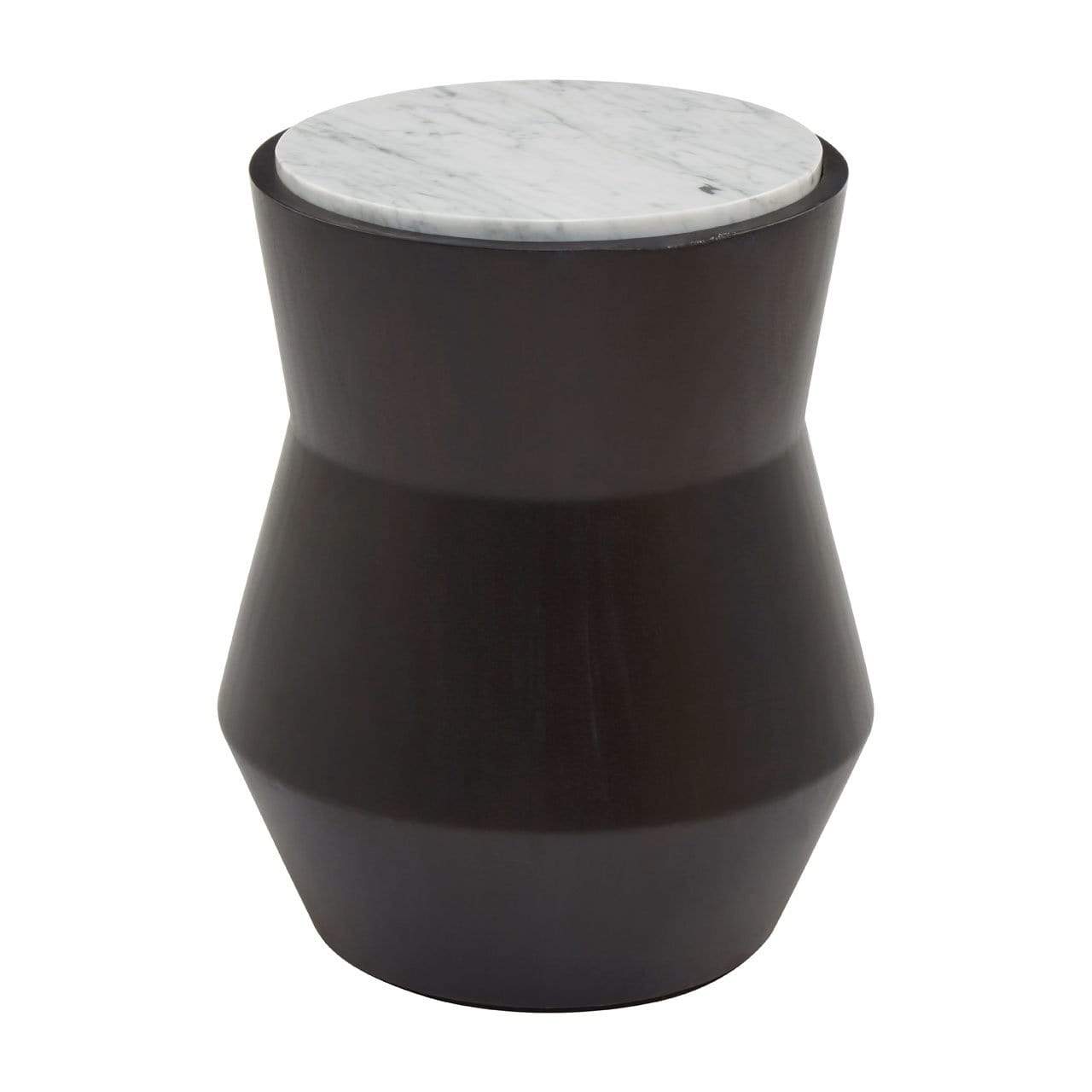 Hamilton Interiors, Lino Small Black Drum Side Table - House of Isabella UK