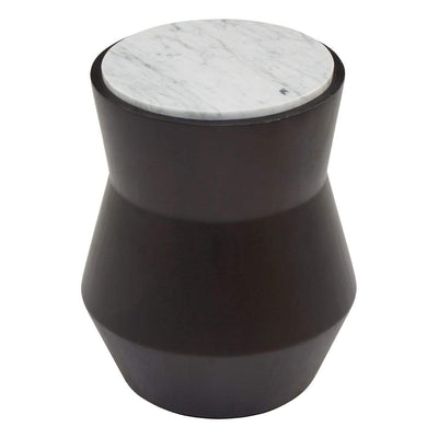 Hamilton Interiors, Lino Small Black Drum Side Table - House of Isabella UK