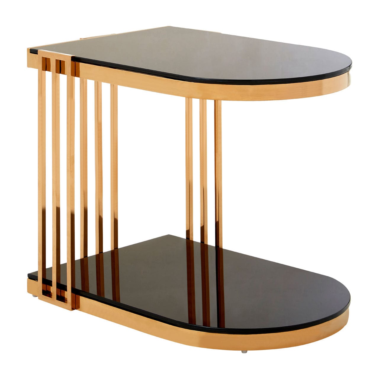 Hamilton Interiors Living Novo Rose Gold / U-Shaped Side Table House of Isabella UK