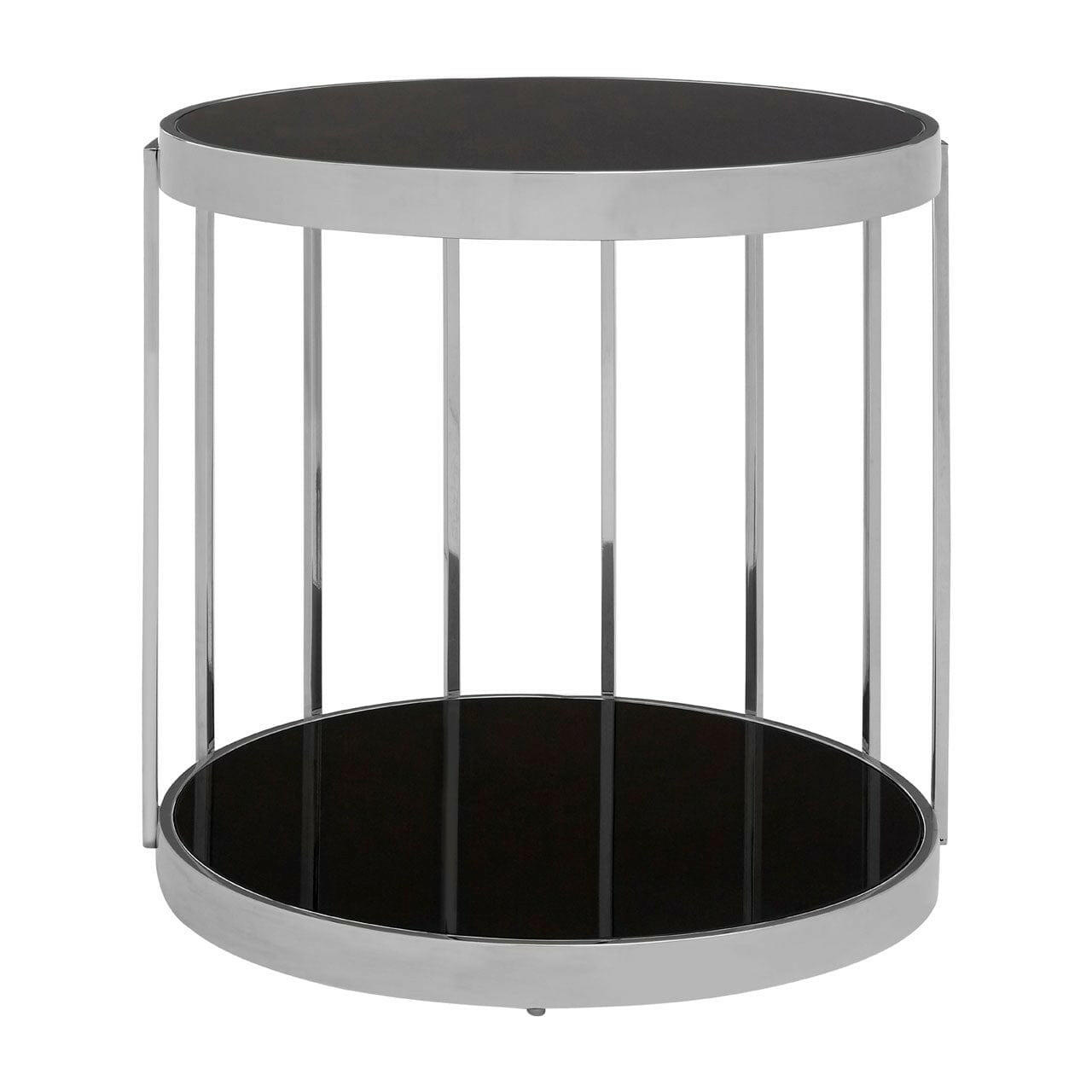 Hamilton Interiors Living Novo Silver Cage Design Side Table House of Isabella UK