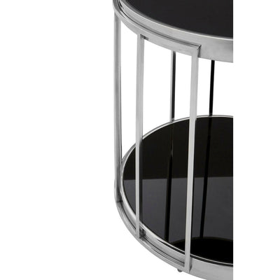 Hamilton Interiors Living Novo Silver Cage Design Side Table House of Isabella UK