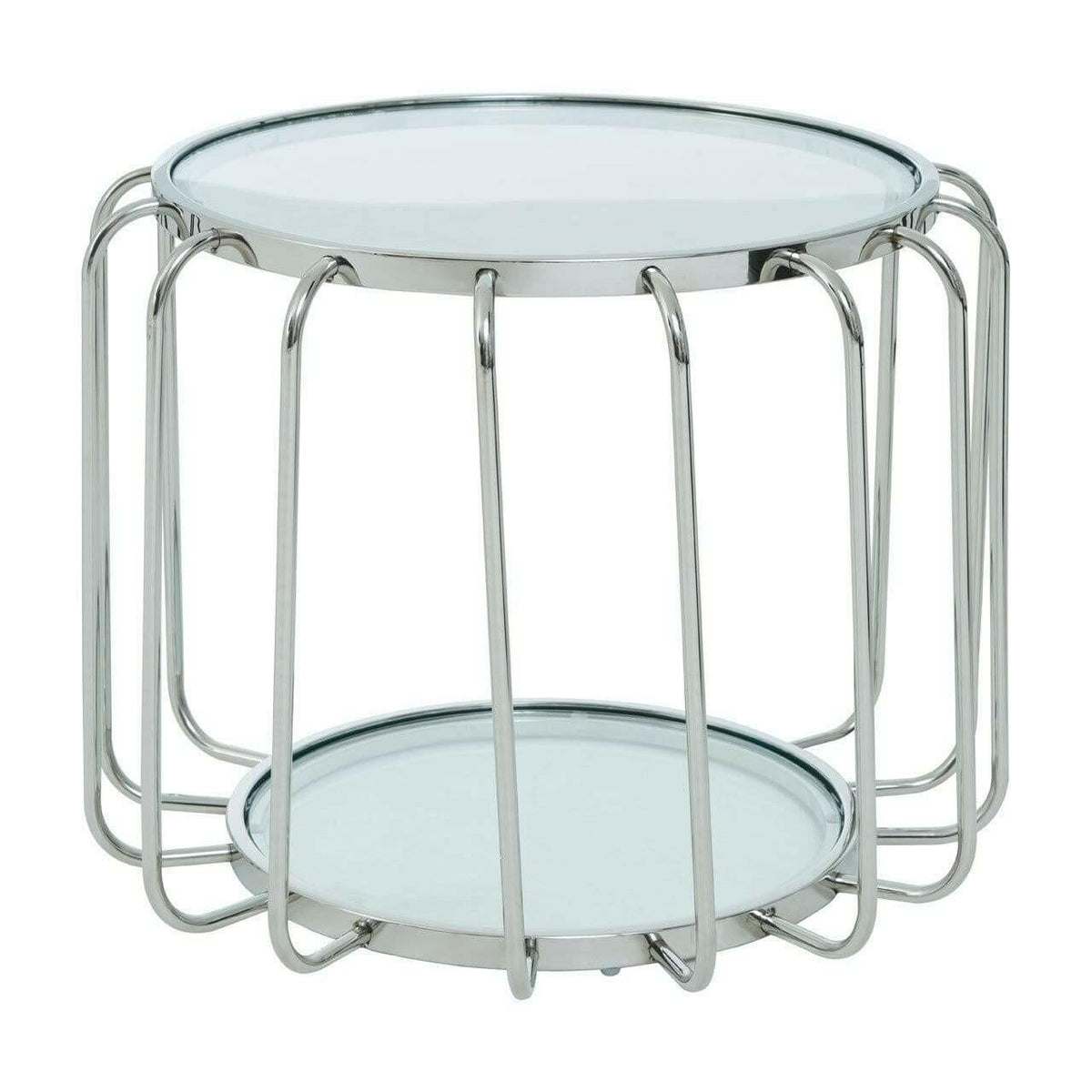 Orzo Side Table with Glass Top.