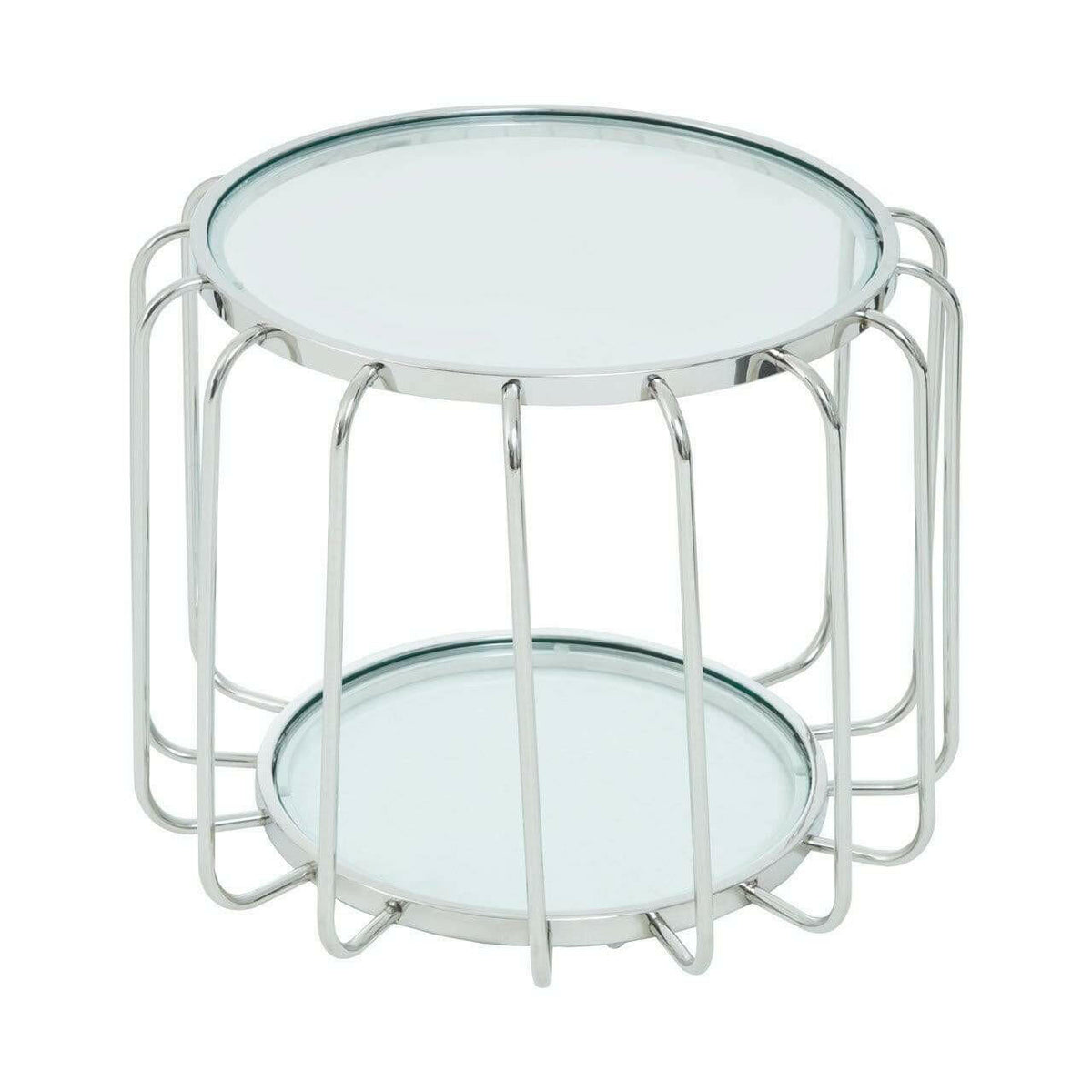 Orzo Side Table with Glass Top.