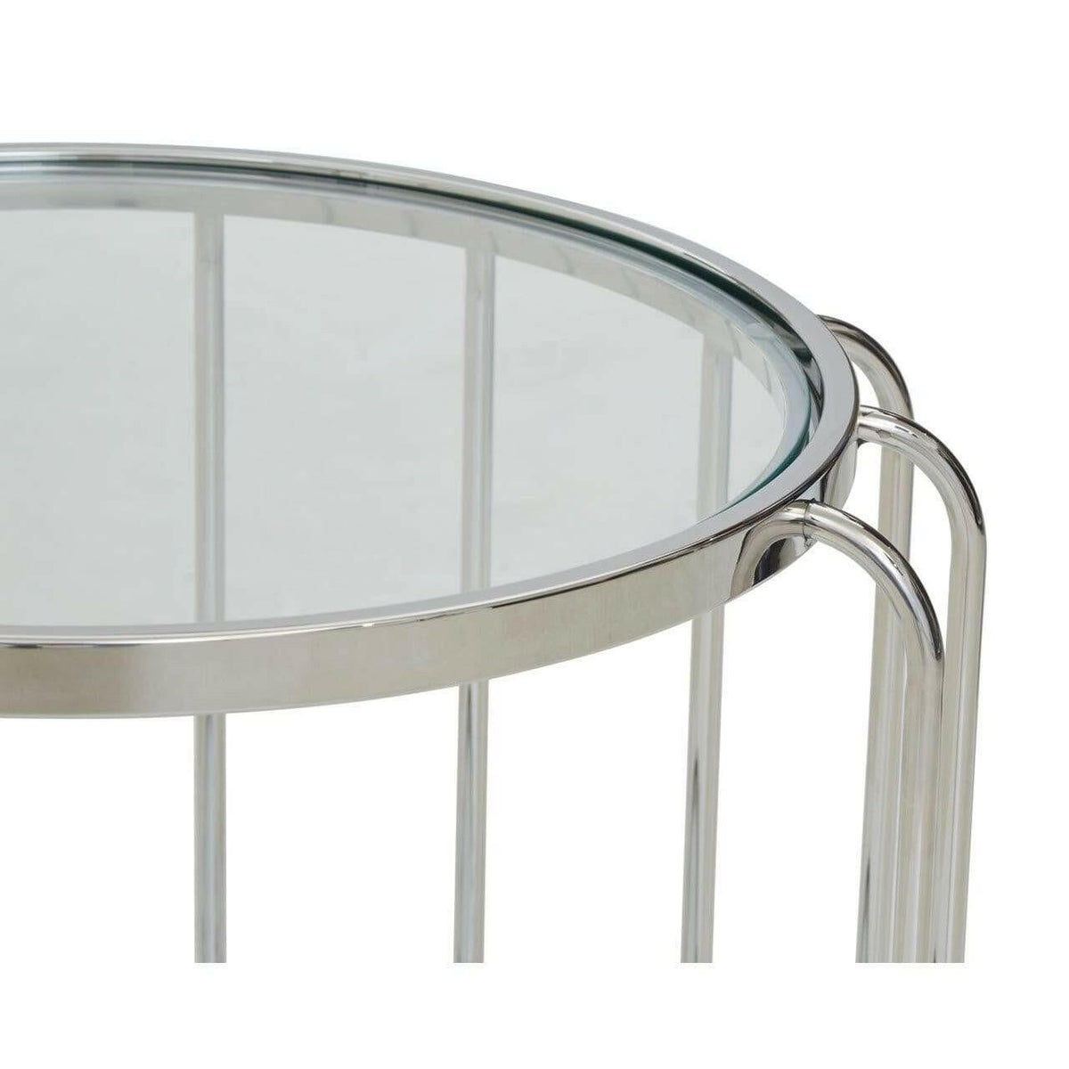 Orzo Side Table with Glass Top.