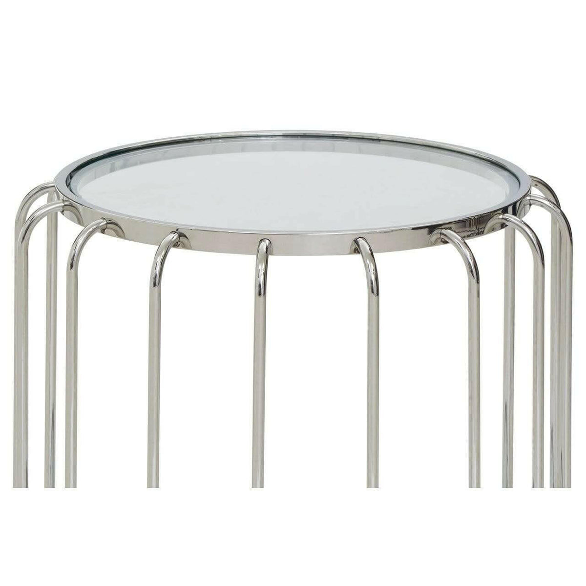 Orzo Side Table with Glass Top.
