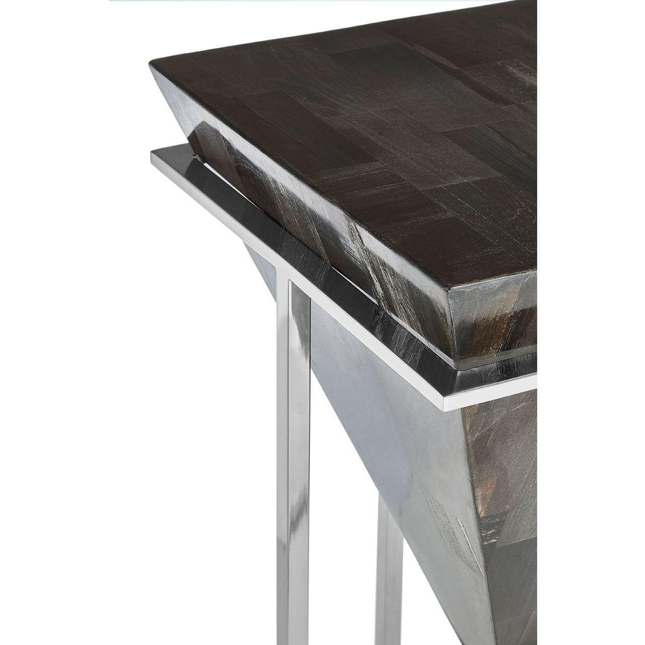 Hamilton Interiors Living Relic Large Dark Petrified Wood Side Table House of Isabella UK