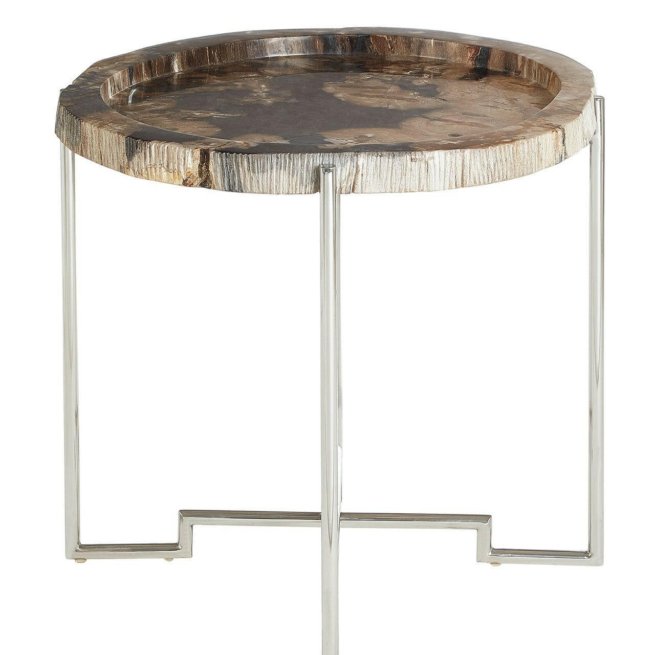 Hamilton Interiors Living Relic Round/ Stainless Steel Base Side Table House of Isabella UK