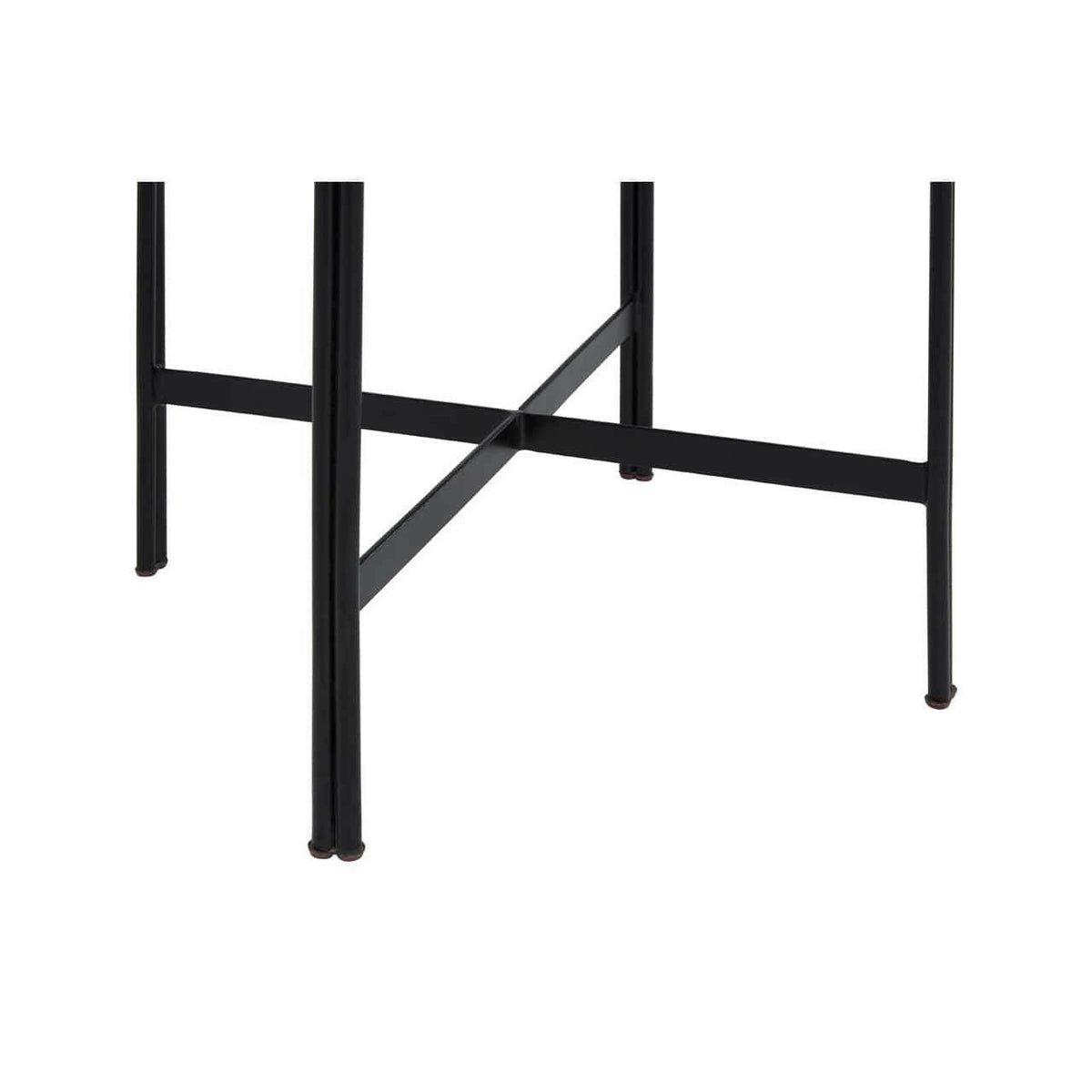 Relic Side Table With Resin Powder Coated Frame.