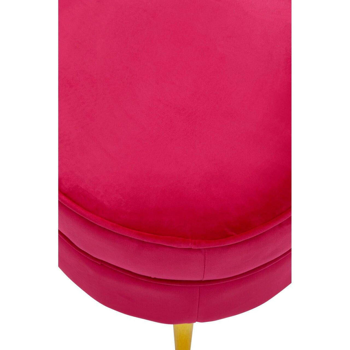Tamra Round Velvet Gold Leg Footstool.