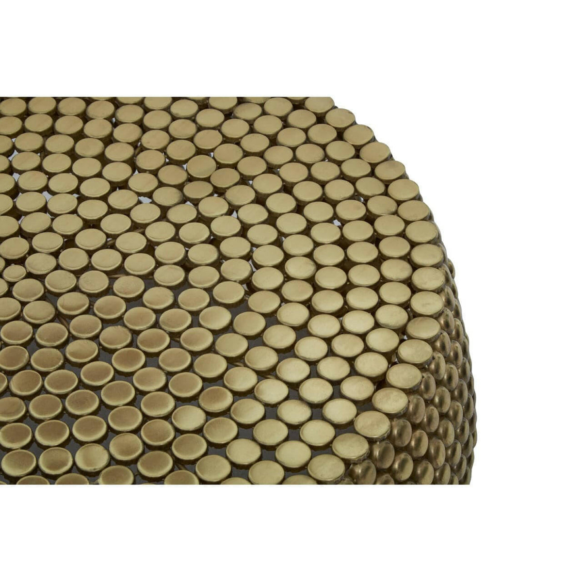 Templar Gold Finish Beaded Coffee Table.