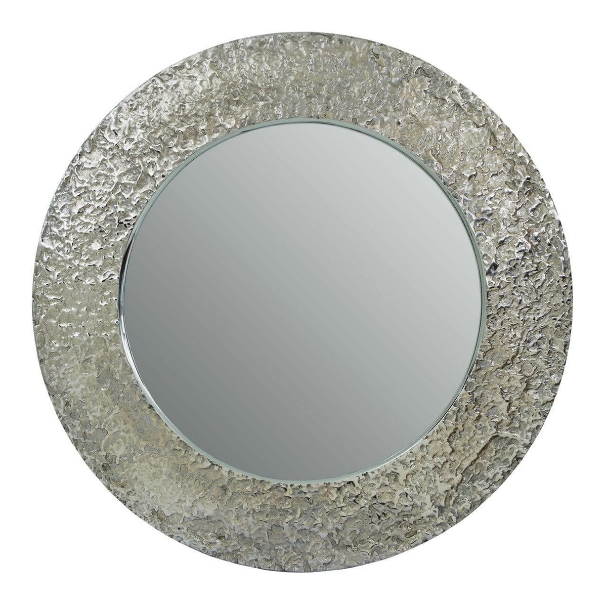 Almora Nickle Finish Wall Mirror.
