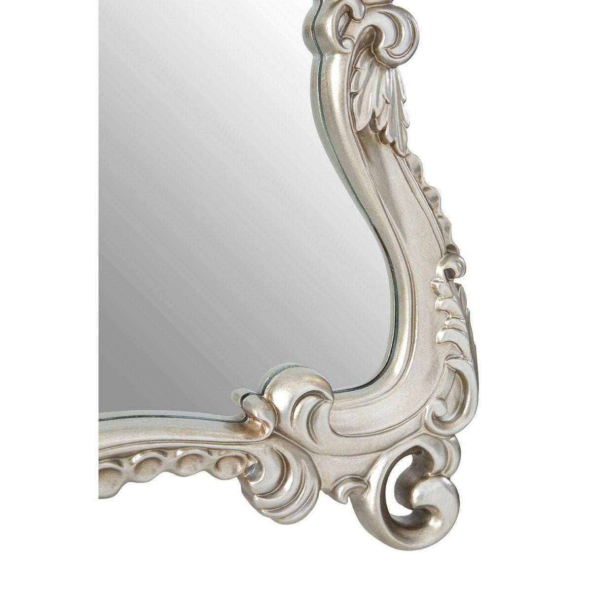 Champagne Decorative Swirl Design Wall Mirror.