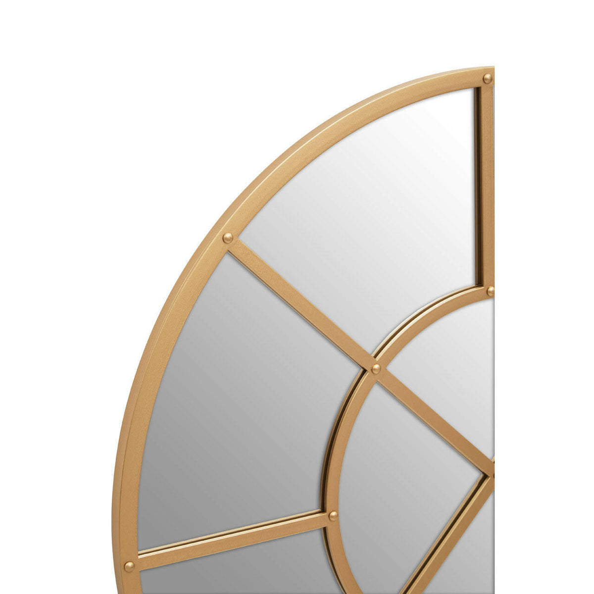 Hamilton Interiors Mirrors Descartes Gold Finish Round Wall Mirror House of Isabella UK