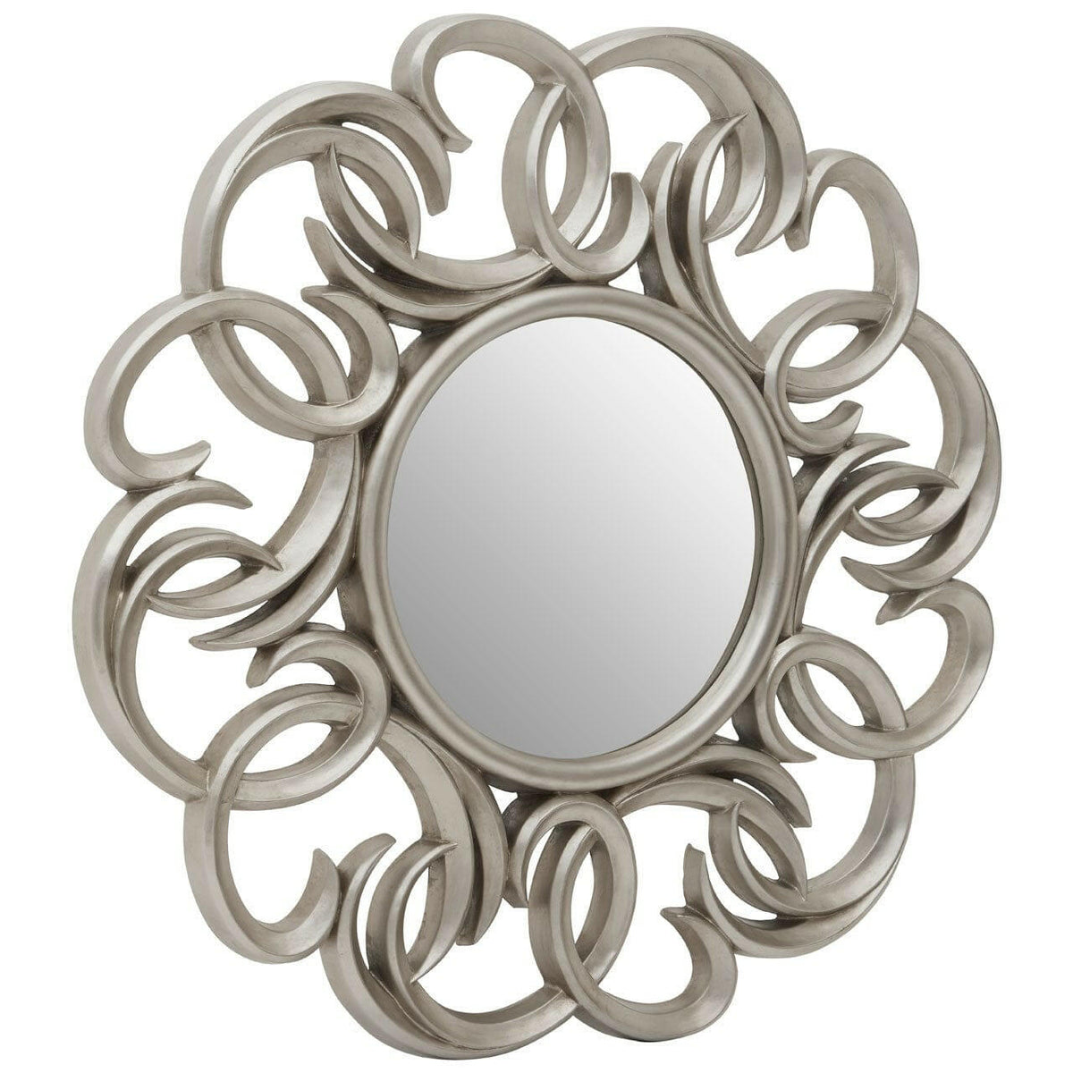 Entwined Silver Swirl Wall Mirror.