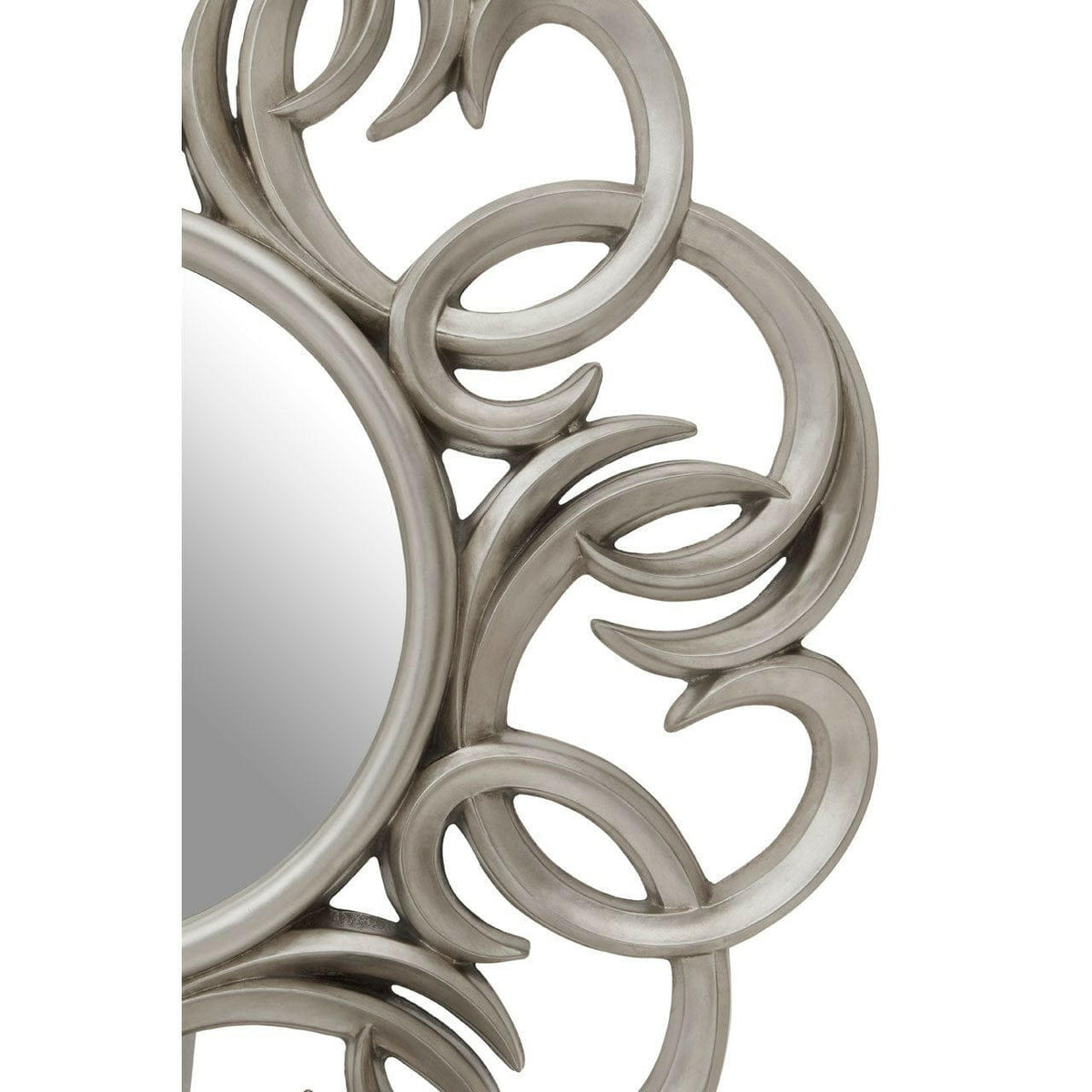 Entwined Silver Swirl Wall Mirror.