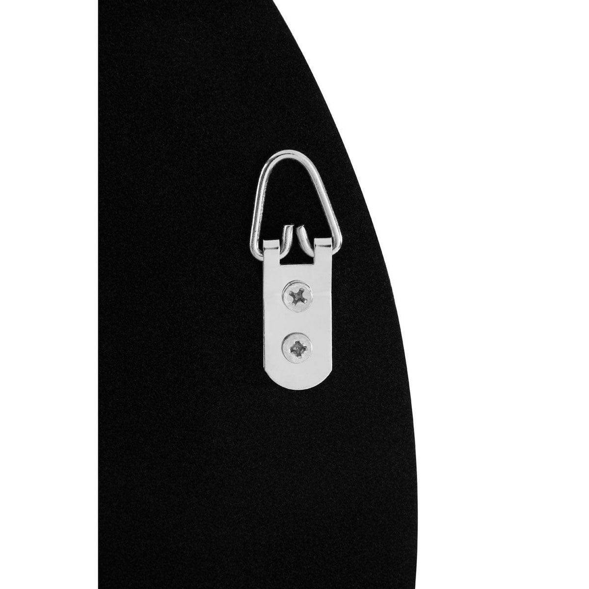 Flat Wood Round Grey Wall Mirror.