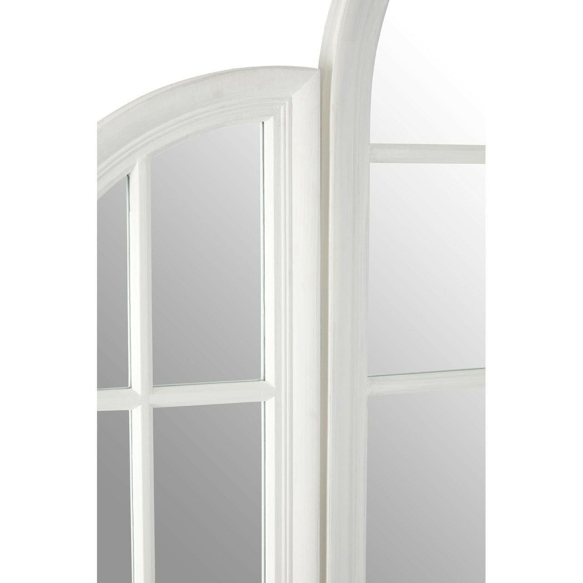 Flat Wood White Finish Mirror.