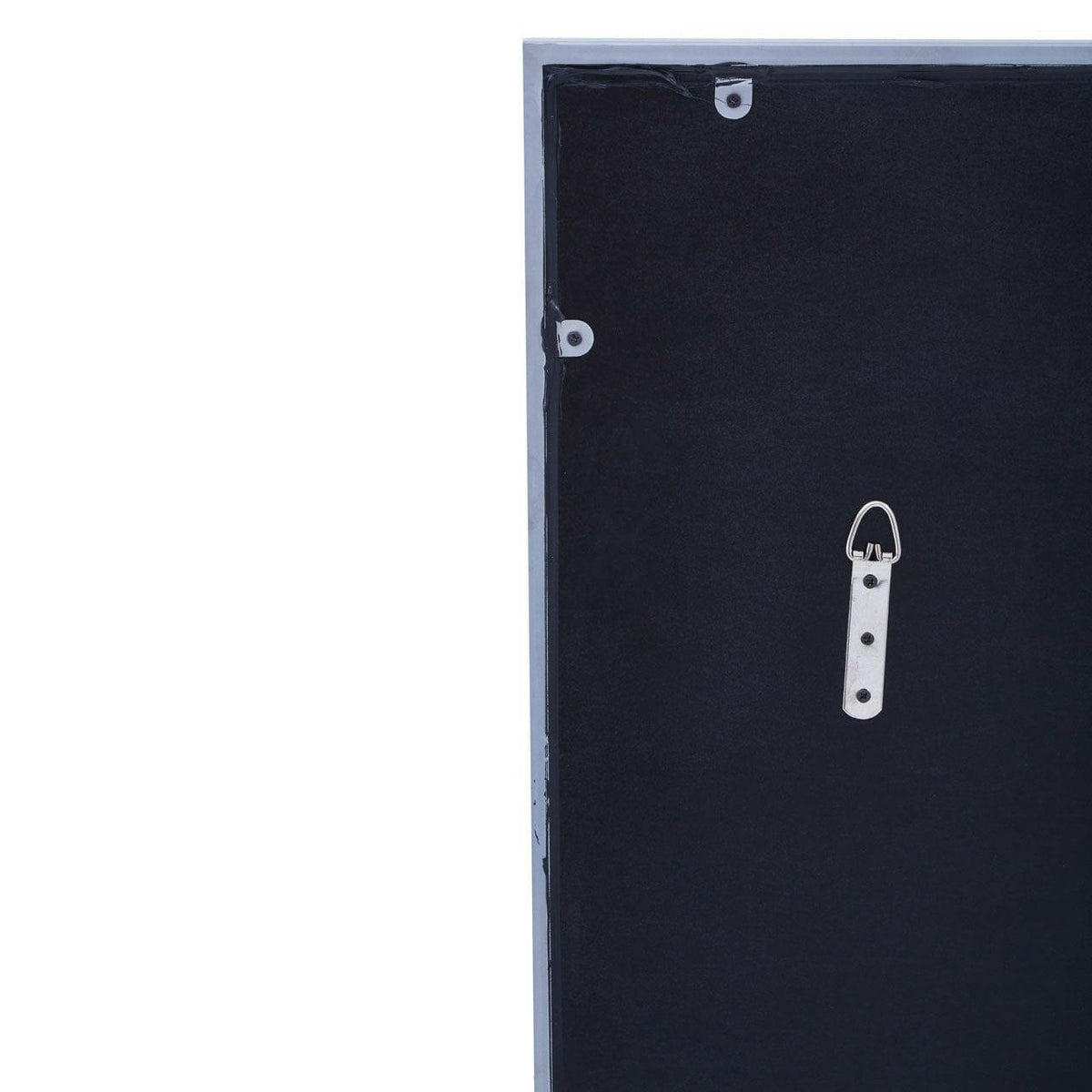 Grid Wall Mirror With Silver Finish Frame.