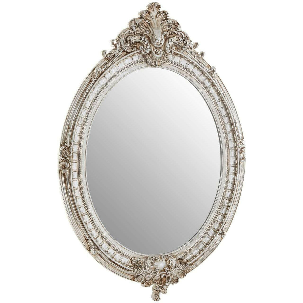 Juliette Champagne Oval Framed Wall Mirror.