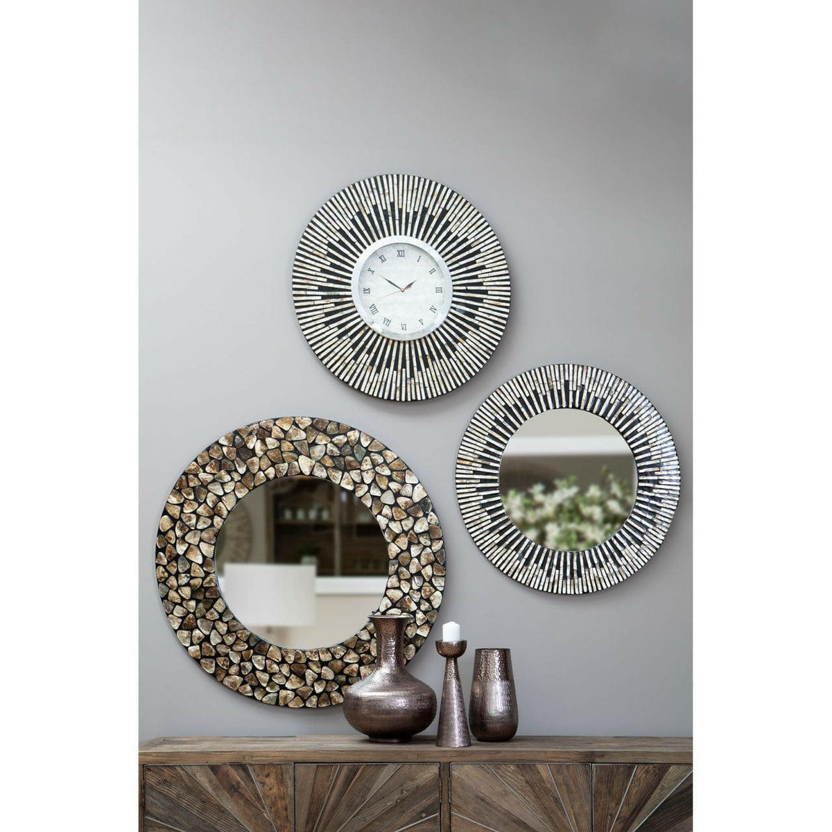 Palu Black And Amber Wall Mirror.