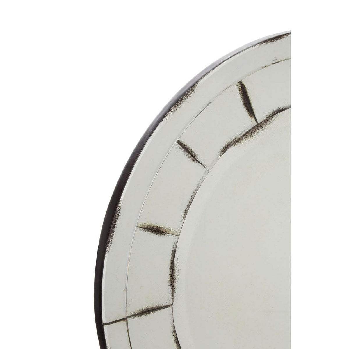 Riza Round / Mosaic Effect Wall Mirror.