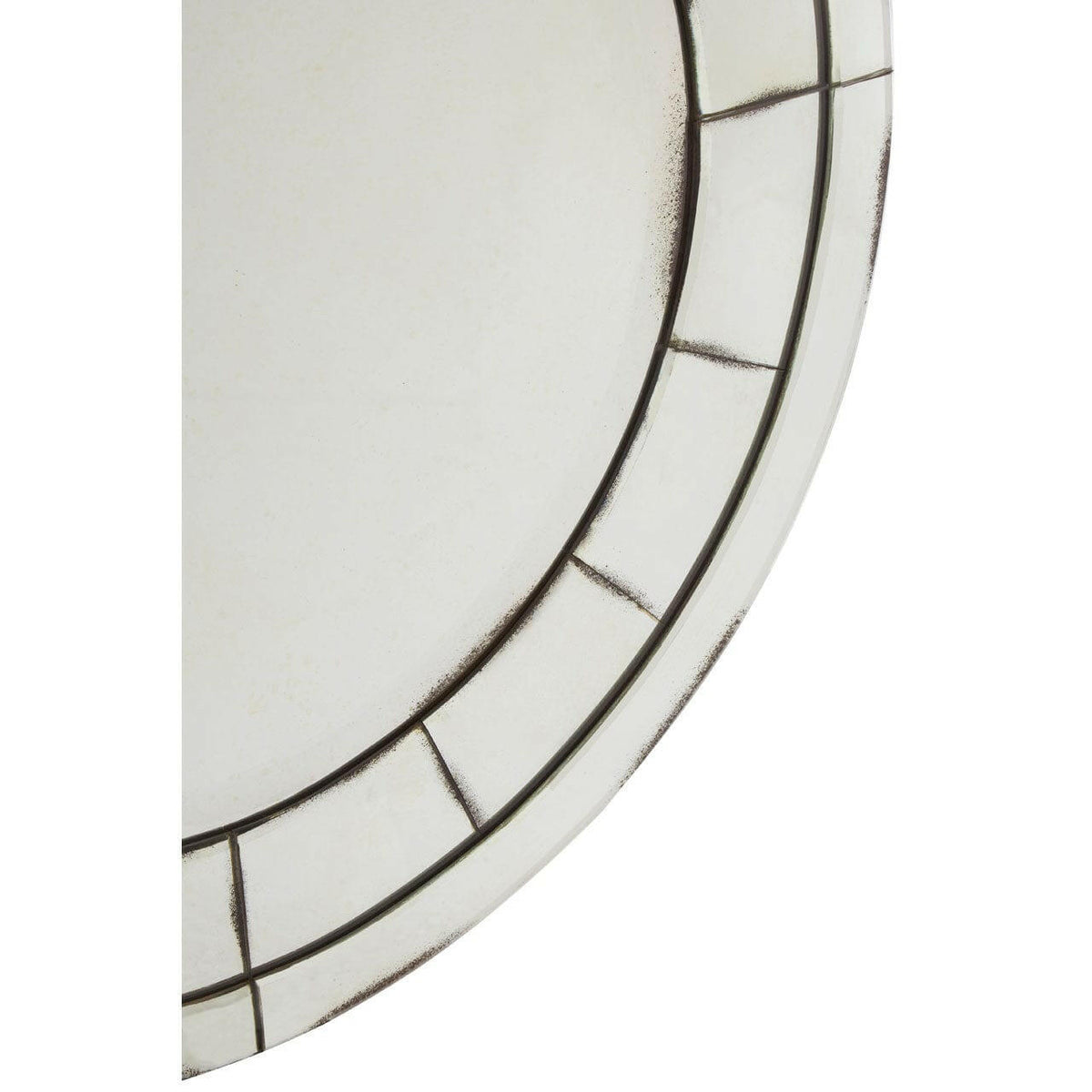 Riza Round / Mosaic Effect Wall Mirror.