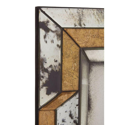 Hamilton Interiors Mirrors Ryzer 3D Black / Gold Finish Wall Mirror House of Isabella UK