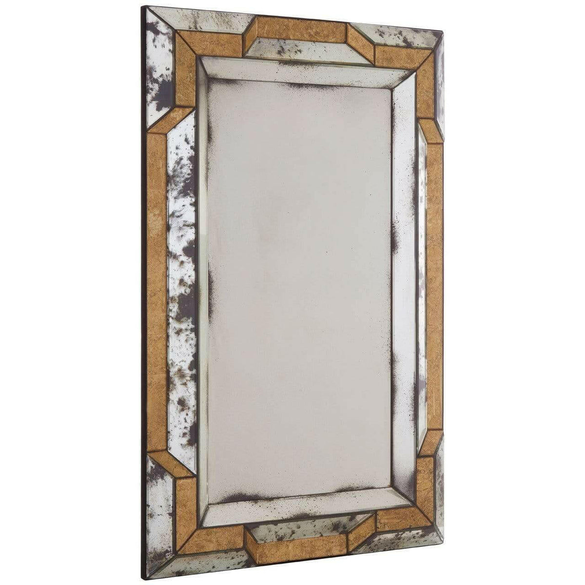 Ryzer 3D Black / Gold Finish Wall Mirror.