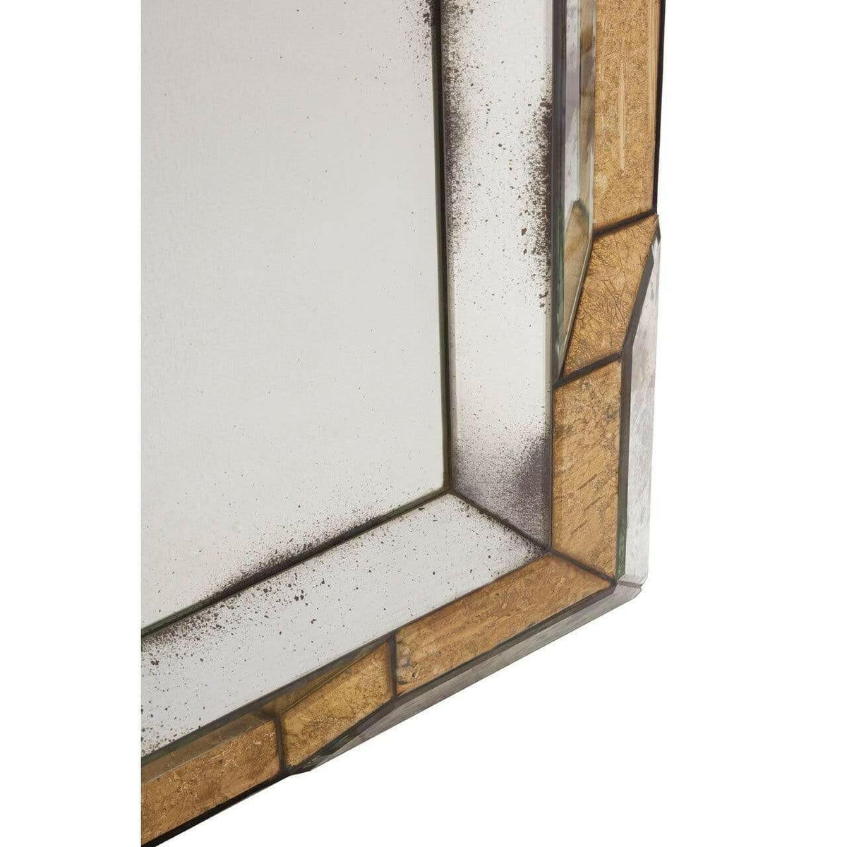 Ryzer 3D Black / Gold Finish Wall Mirror.