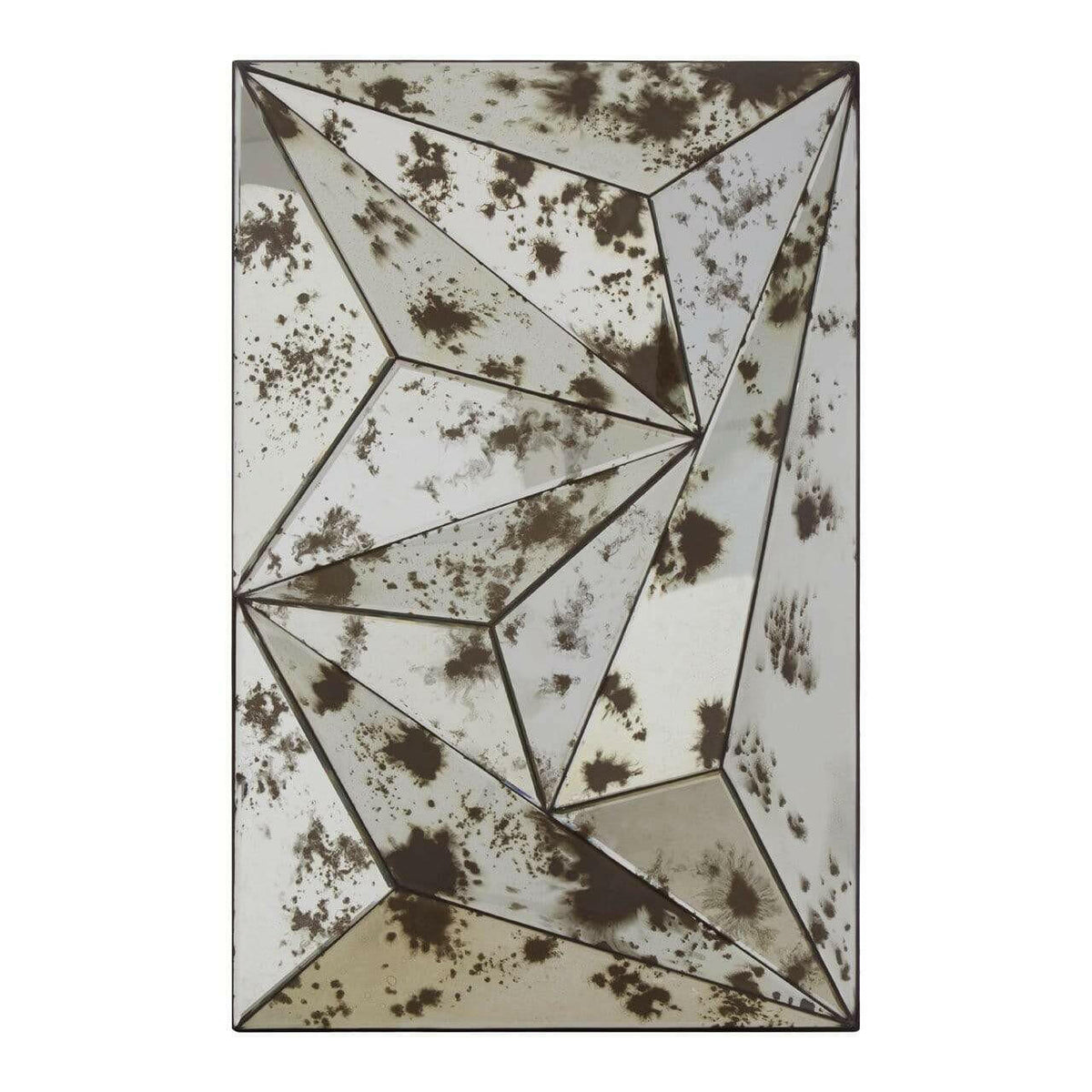 Ryzer 3D Triangular / Speckled Wall Mirror.