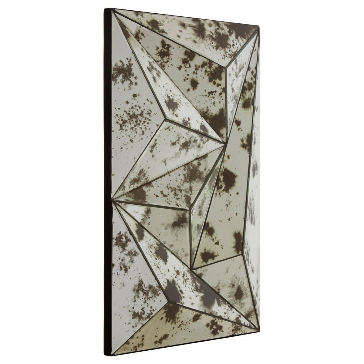 Ryzer 3D Triangular / Speckled Wall Mirror.