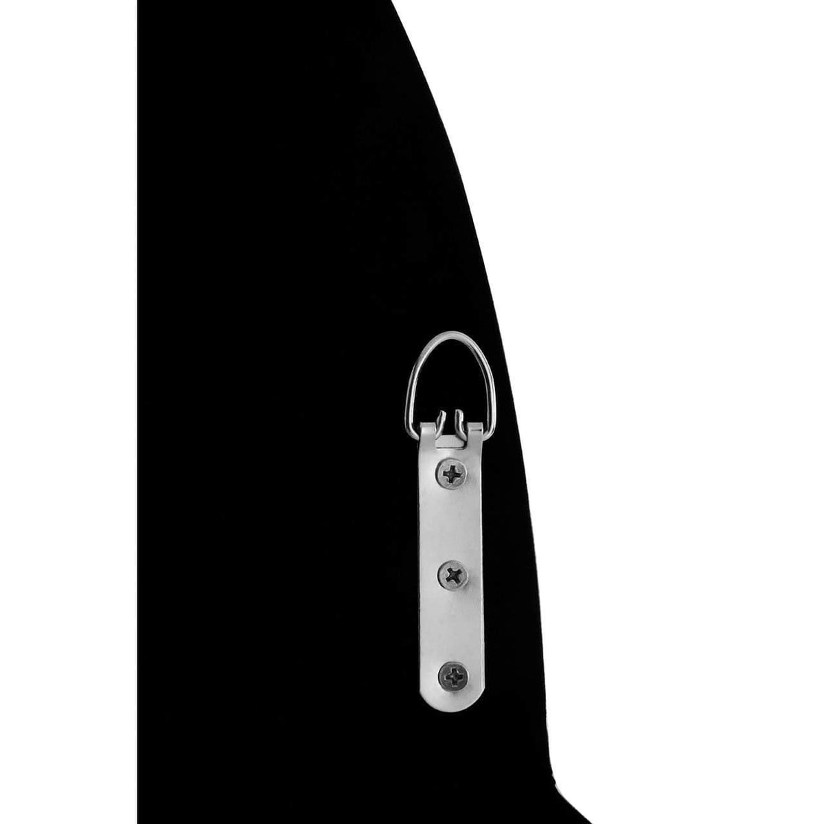 Silver Finish Elliptical Design Wall Mirror.