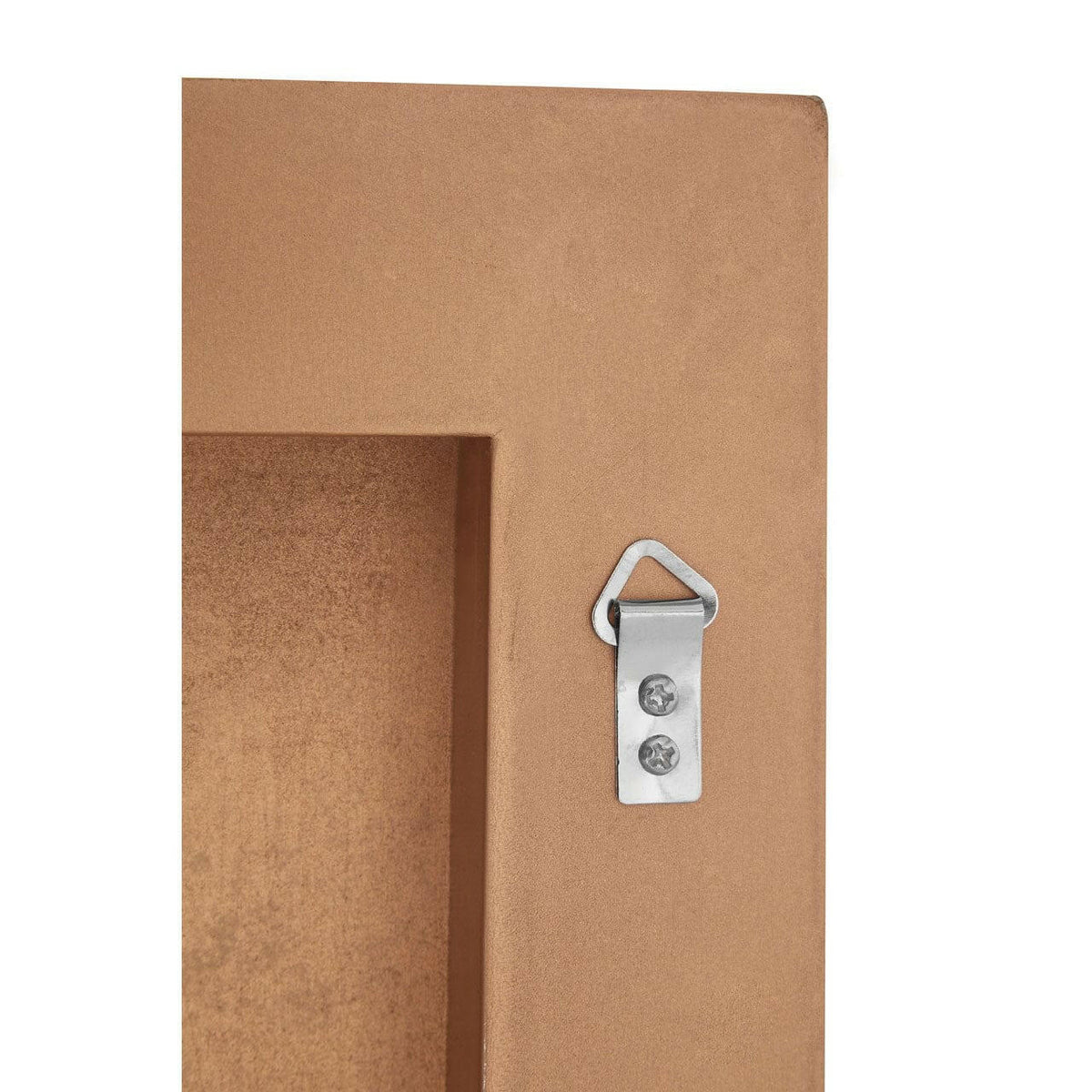 Small Square Gold Finish Wall Mirror.