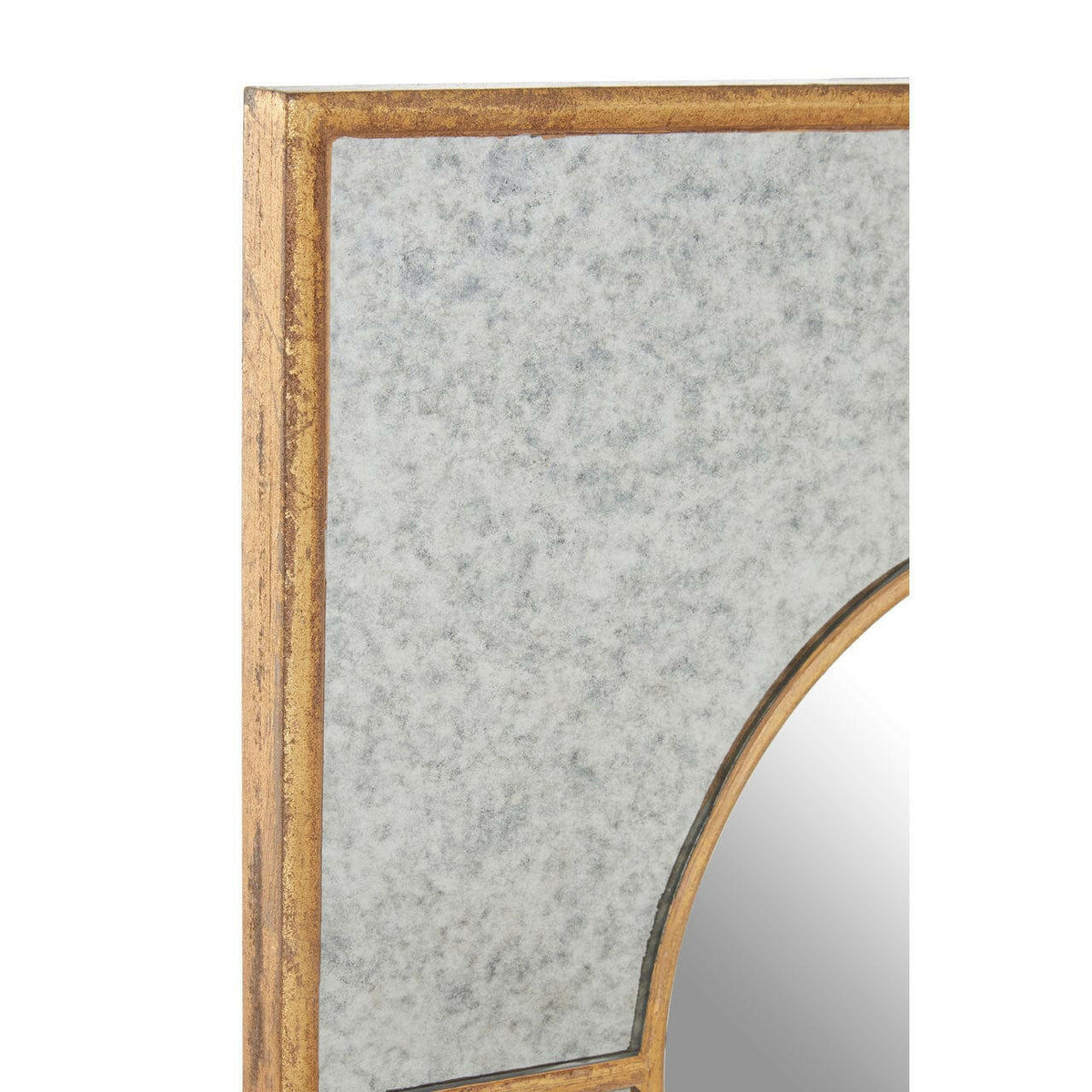 Zariah Gold Finish Art Deco Wall Mirror.
