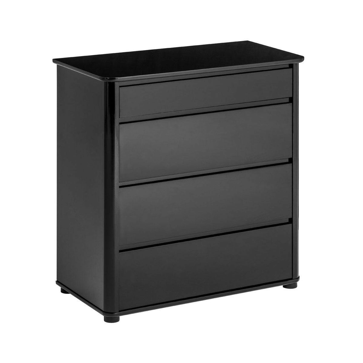 Moritz Black High Gloss 4 Drawer Chest.
